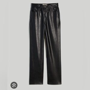 Madewell Perfect Vintage Straight Faux Leather Pants